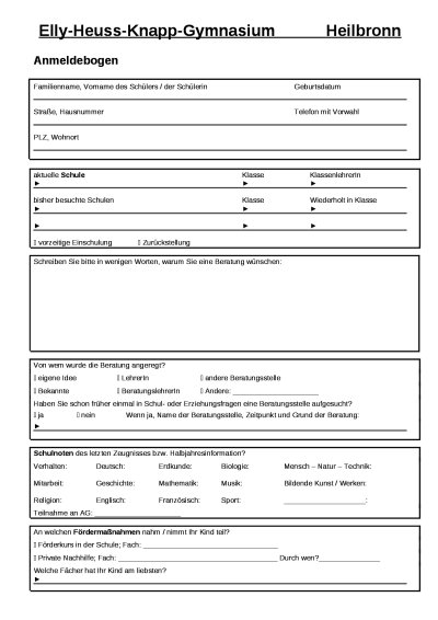 Anmeldebogen Beratungslehrer