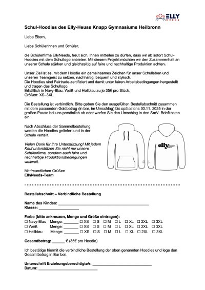Bestellformular Elly-Hoodie